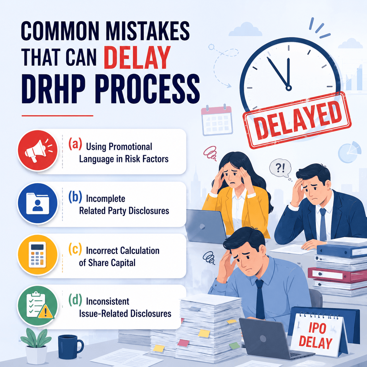Common Mistakes That Can Delay DRHP Process Common Mistakes That Can Delay DRHP Process